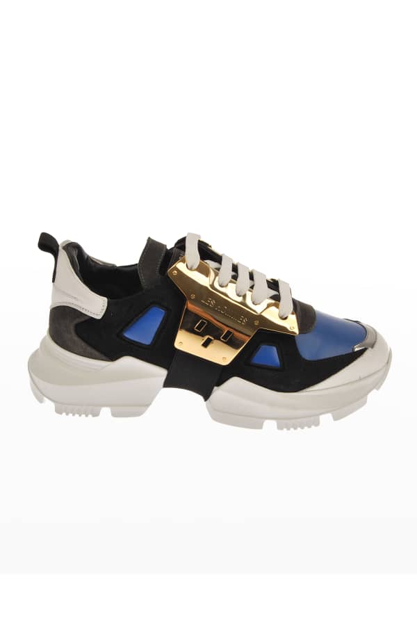 dolce & gabbana men's neon colorblock trainer sneakers