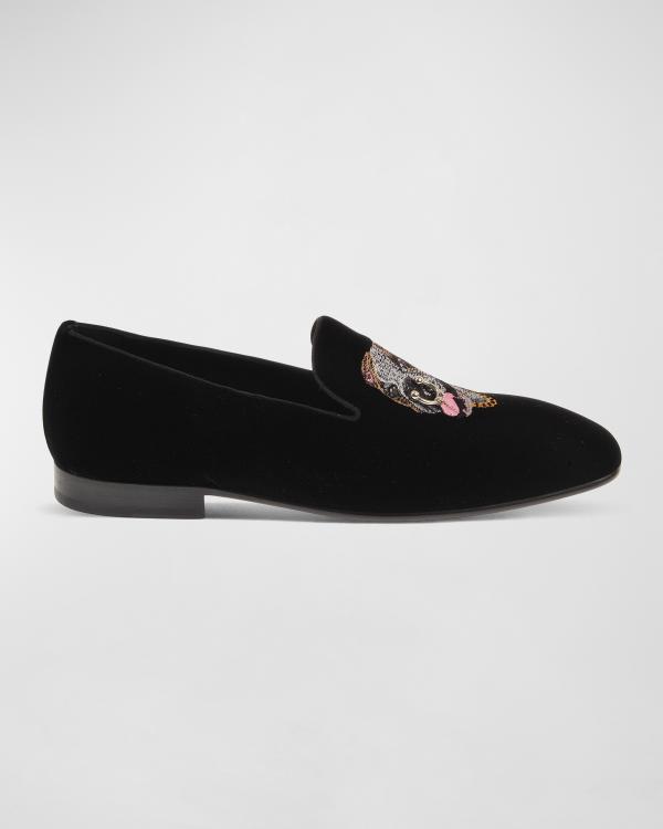 Leather Loafers with Medusa accessory