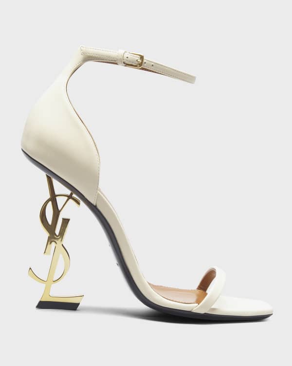 Saint Laurent Opyum YSL Patent Ankle-Strap Sandals | Neiman Marcus