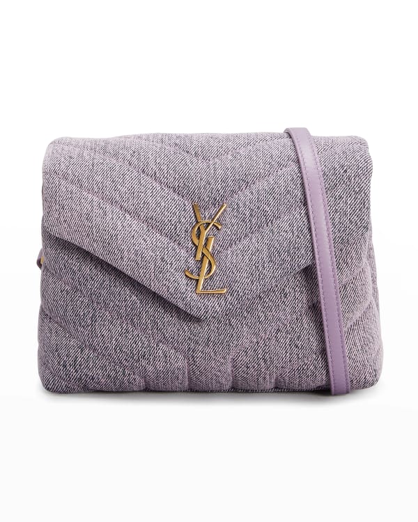 Saint Laurent LouLou YSL Small Quilted Denim Shoulder Bag Neiman Marcus