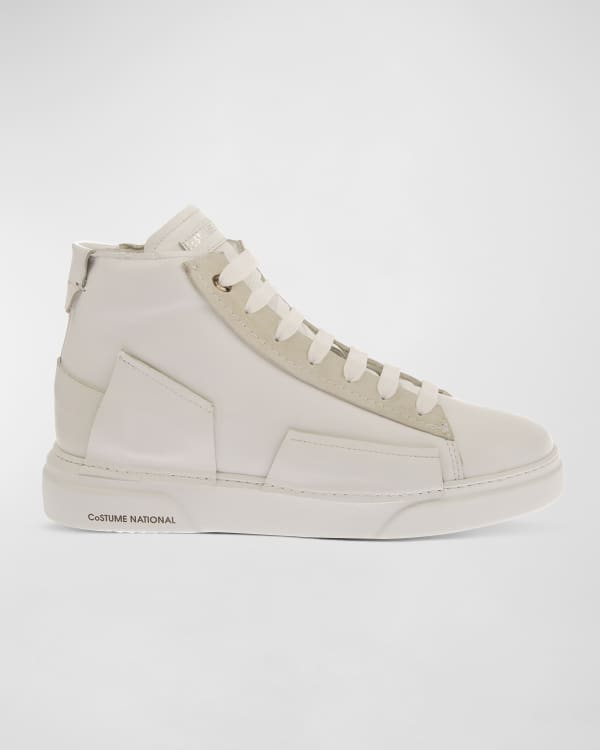 Karl Lagerfeld Paris Men's Metallic Leather Double-Zip High-Top ...