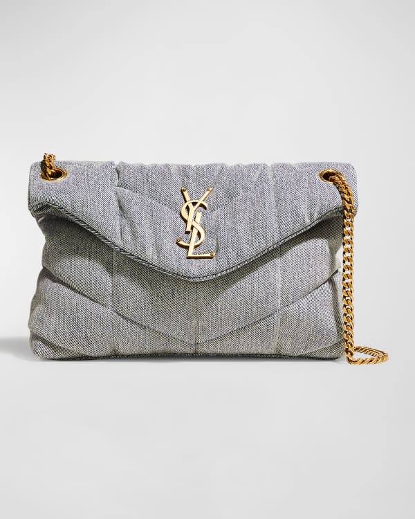 Saint Laurent LouLou YSL Small Quilted Denim Shoulder Bag Neiman Marcus