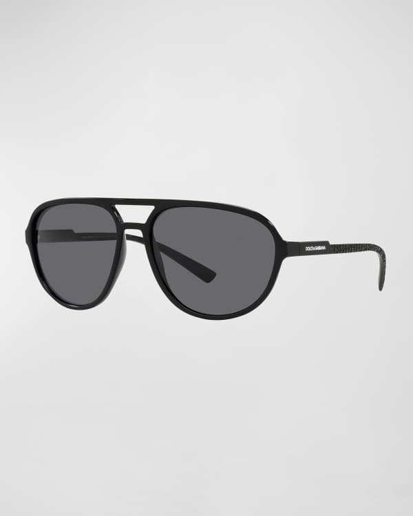 Dolce&Gabbana Men's Square Acetate DG-Logo Sunglasses | Neiman Marcus