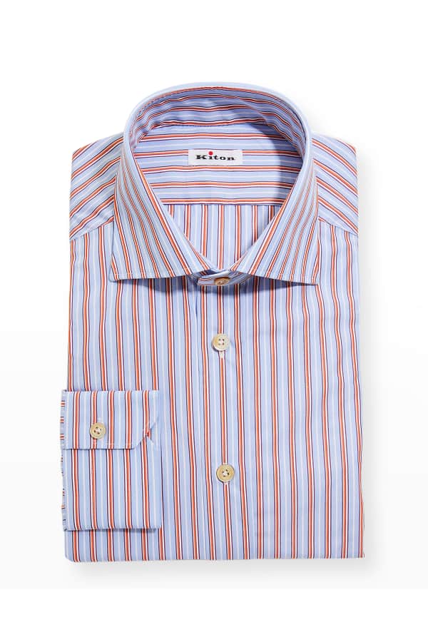 TOM FORD Men's Wide Stripe Dress Shirt | Neiman Marcus