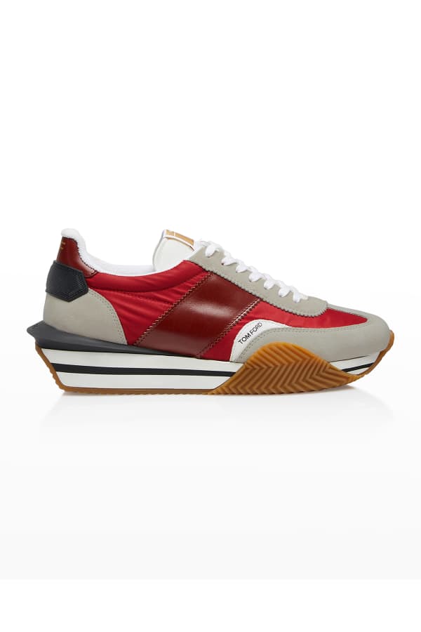 TOM FORD Men's James Colorblock Platform Low-Top Sneakers | Neiman Marcus