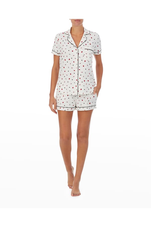 Cozy Cheetah Girl Short Sleeve Pajama Boxer Set