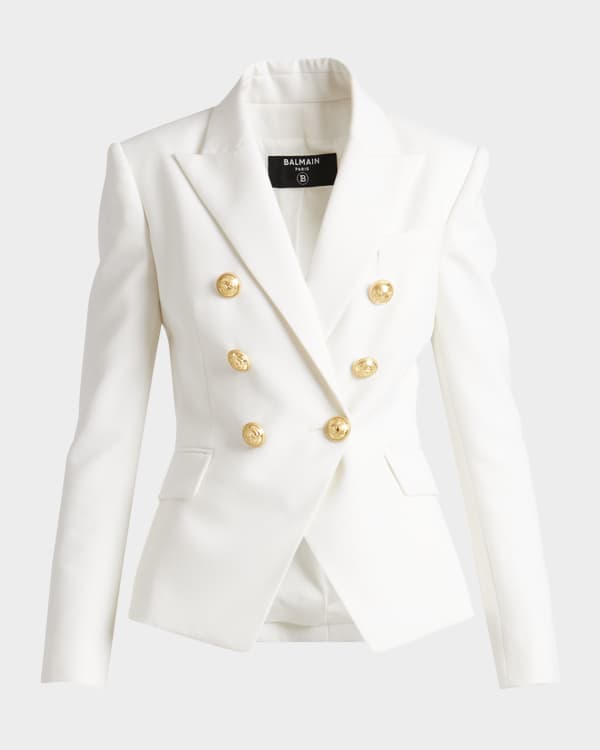 6-button wool monogrammed jacket