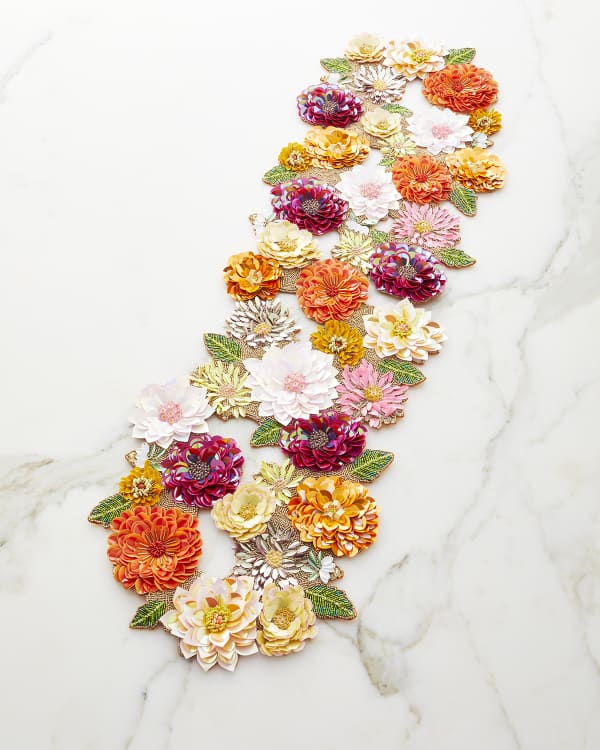 Kim Seybert Lily Pond Beaded Table Runner Neiman Marcus