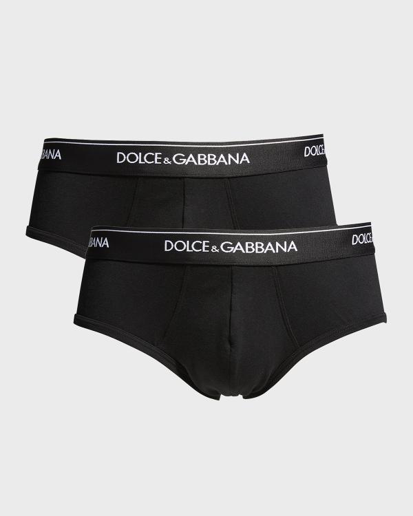 Dolce&Gabbana Men's Slip Brando Italic Logo Briefs | Neiman Marcus