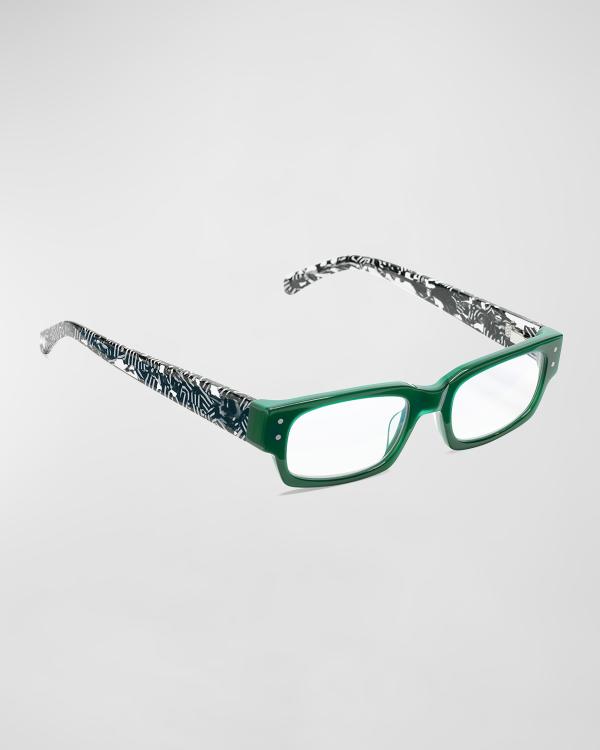 Eyebobs Reading Co-Conspirator Glasses Tortoise Shell Mint with Case +2.00 EYEBOBS  main image 2