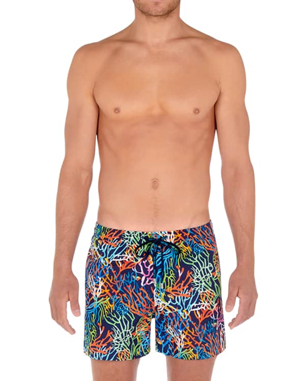 Vilebrequin Men's Crabs SuperflexPrint Swim Trunks Neiman Marcus