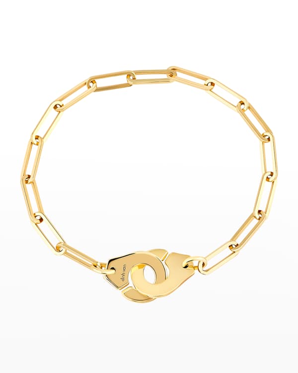 Bottega Veneta Golden Sterling Silver Anchor Chain Bracelet