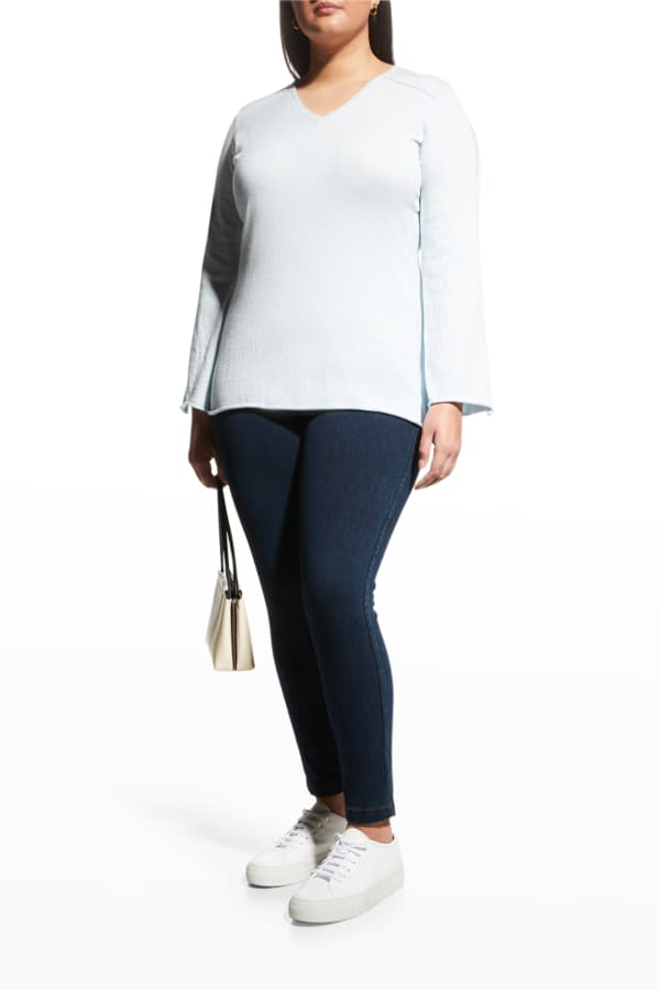 ADORA Full Size Star Contrast Round Neck Sweater Plus Size main image 0