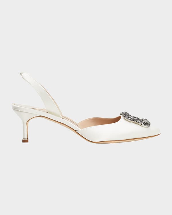 【送料&関税込】Manolo Blahnik Hamedi Pumps HAMEDI | Black Satin Jewel Embellished Pumps | Manolo Blahnik
