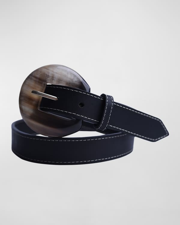 Monogram Calf Hair Leather Belt