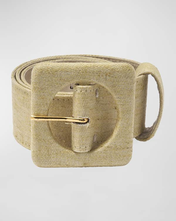 Monogram square-buckle belt