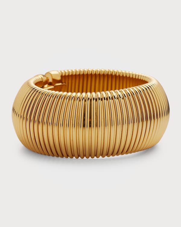 Gas Bijoux Trevise Gold Double Bracelet with Crystals Neiman Marcus