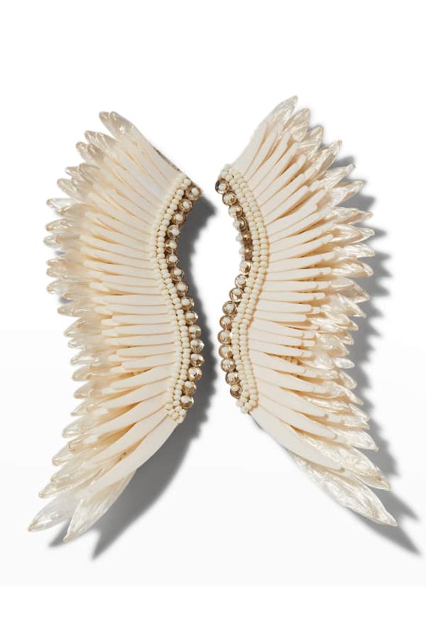 Mignonne Gavigan Madeline Beaded Raffia Statement Earrings Neiman Marcus