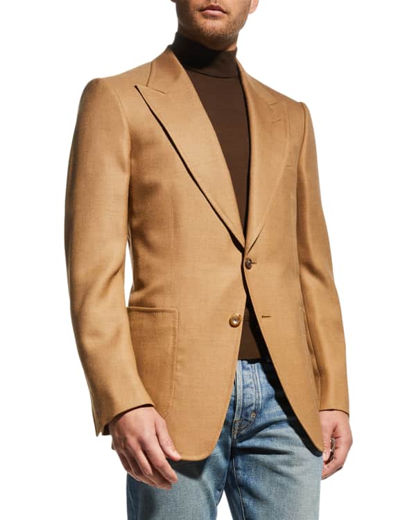 TOM FORD Men's Shelton Corduroy Two-Button Jacket, Beige | Neiman Marcus