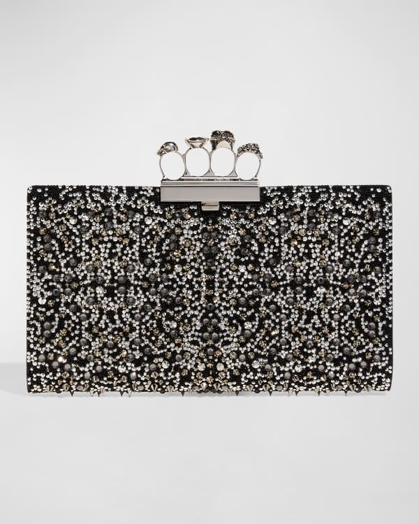 Jimmy Choo Celeste's Framed Glitter Tulle Clutch Bag | Neiman Marcus