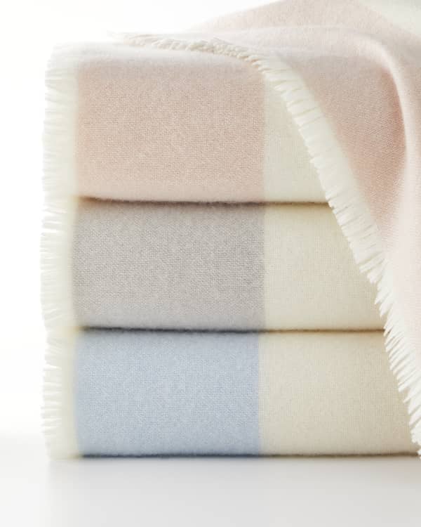 Sofia Cashmere Twisted Cable Throw Blanket 50 x 60 Neiman Marcus