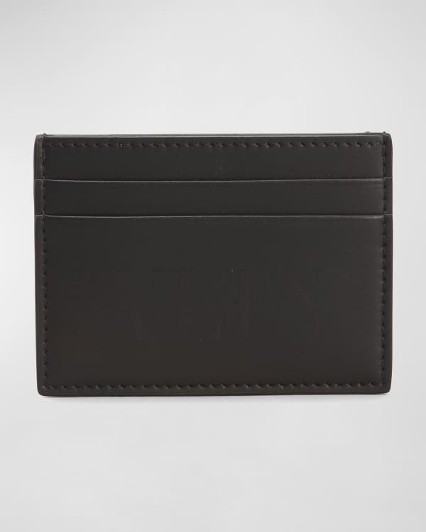 Saint Laurent Men's Leather-trimmed Monogrammed Cardholder
