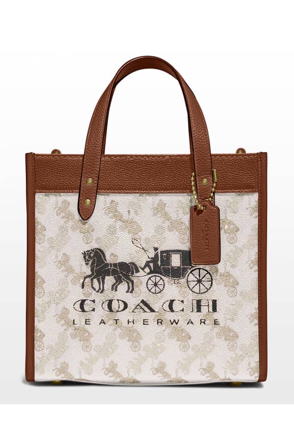 Coach Field Horse and Carriage Coated Canvas Tote Bag | Neiman Marcus