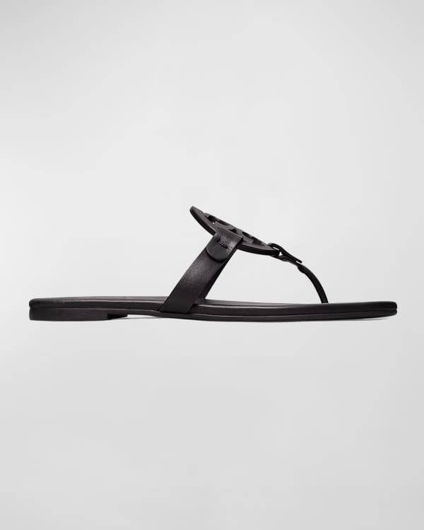 Tory Burch Miller Pave Logo Slide Thong Sandals | Neiman Marcus