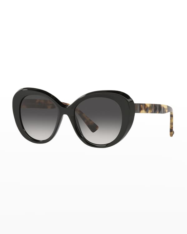 Valentino Acetate Rockstud Cat-Eye Sunglasses | Neiman Marcus