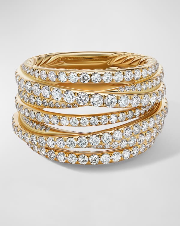 David yurman tides dome ring with diamonds top