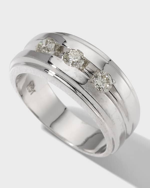 Messika Men s Titanium Graphite Diamond Ring EU 64 US 10.75
