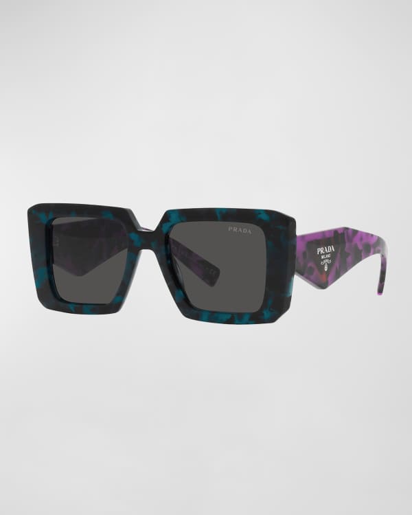 Prada rimmed square metal sunglasses hot sale