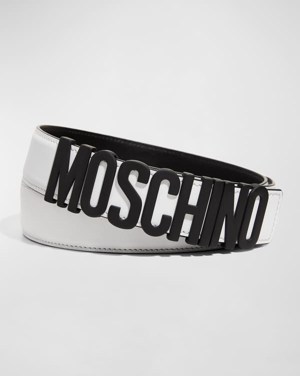 【関税＆送料込み】Moschino Belt With Logo Moschino logo-buckle Belt | Black | FARFETCH