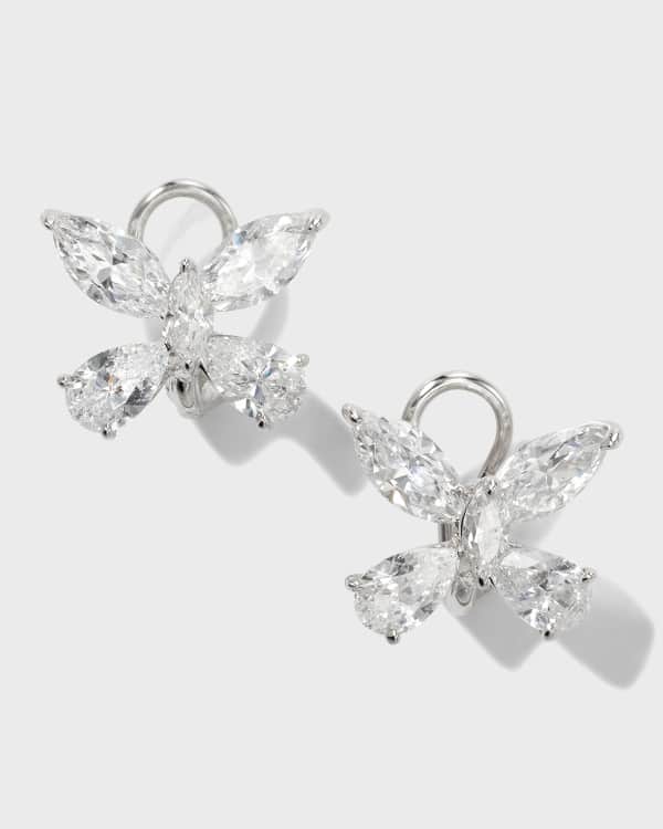 Fantasia by DeSerio 14K Yellow Gold 5ct Round Stud Earrings