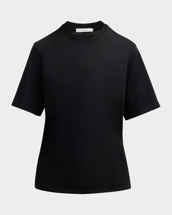 Tシャツ・カットソー THE ROW T-SHIRTS BLACK Torya T-Shirt Black in Cotton – The Row