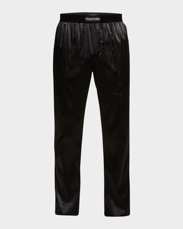 Classic Satin Pajama Pants - Black