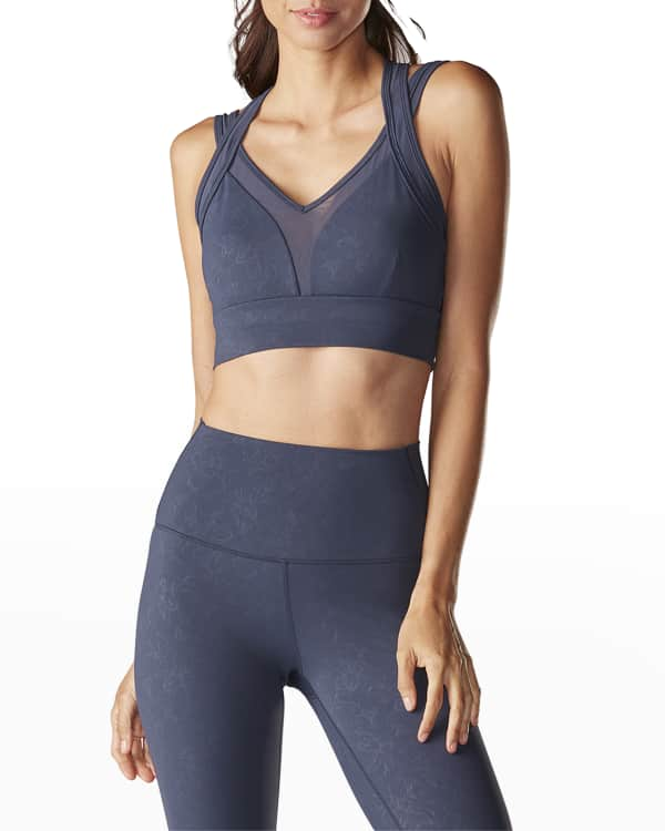 Alo Yoga, Airlift Splendor Gingham Stretch Sports Bra, Neutrals, x small, small,medium,large