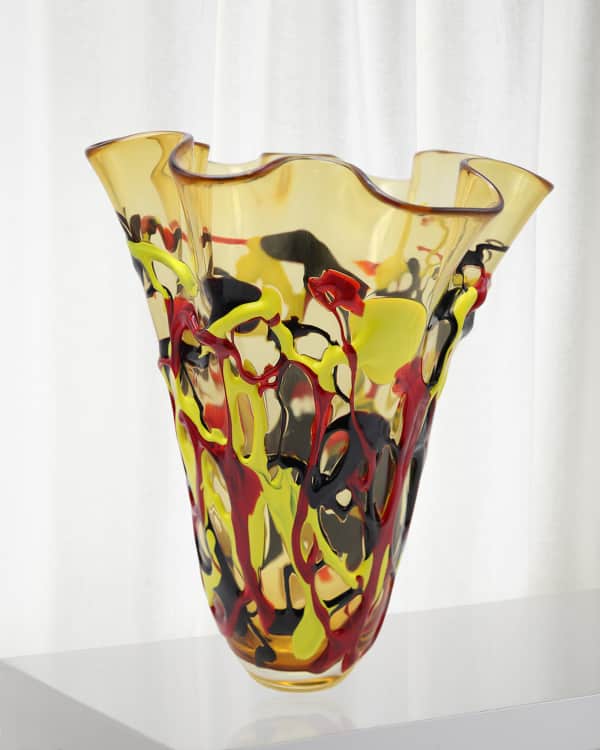 Dale Tiffany Kalima Decorative Art Glass Vase Neiman Marcus