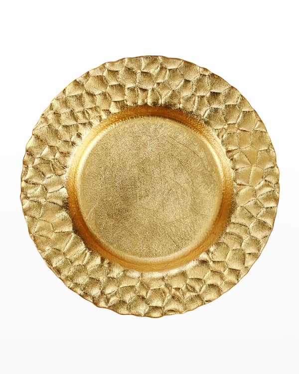 Vietri Rufolo Glass Salad Plate, Gold Neiman Marcus