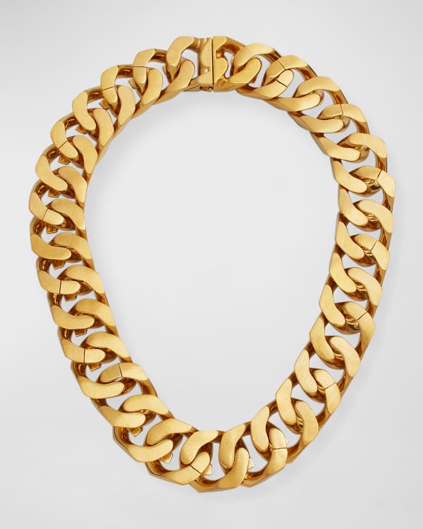 Shop Givenchy Goldtone 4G Lock Chain-Link Necklace