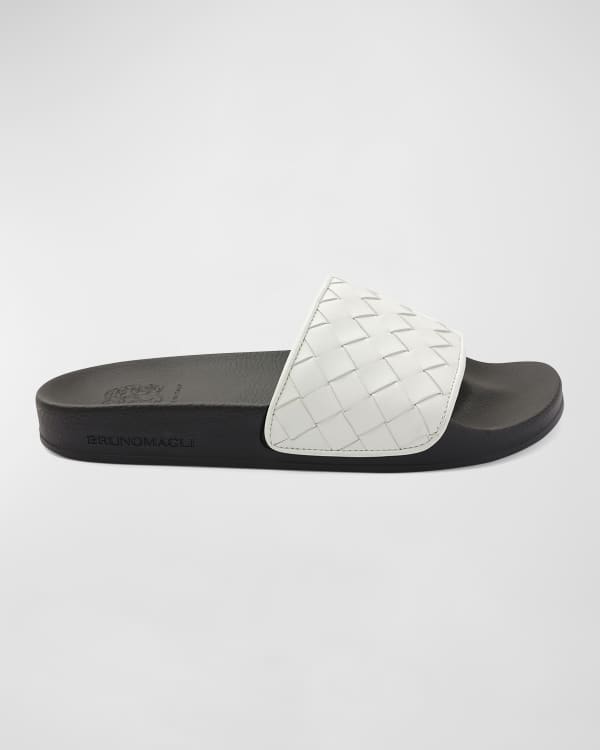 Versace Men's Greca Pool Slide Sandals | Neiman Marcus