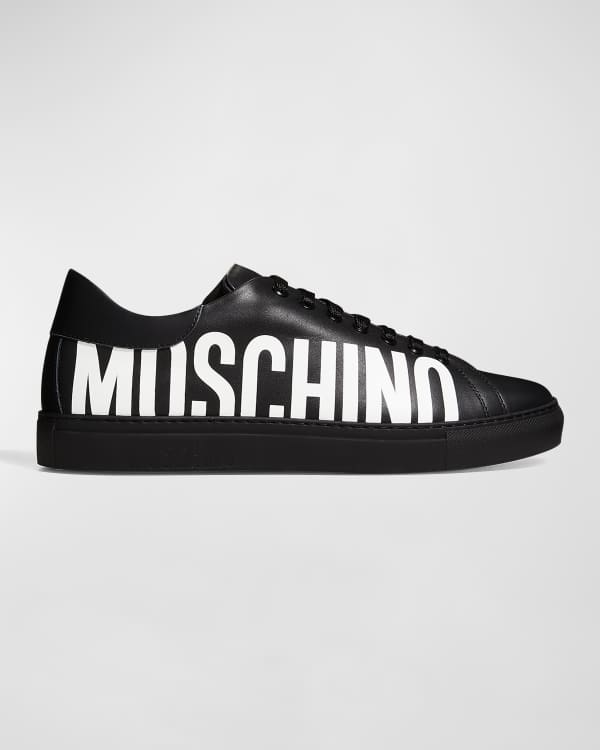 MCM Men s Visetos Logo Stamped Low Top Sneakers Neiman Marcus