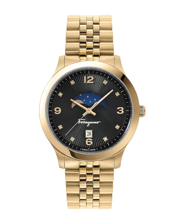 Versace Men's 43mm Palazzo Empire Watch, Gold/Black | Neiman Marcus