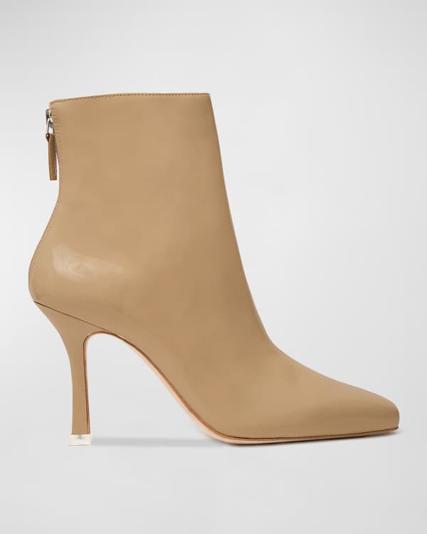 GIA/RHW Rosie ArchitecturalHeel Zip Ankle Booties Neiman Marcus