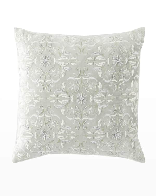 Nesher Beaded Lumbar Pillow, 14" x 24"