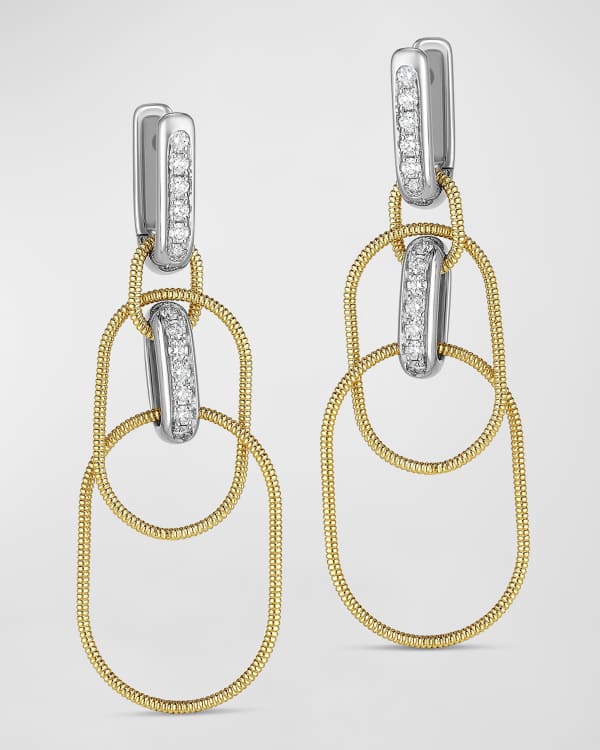 【VALENTINO】Garavani V Logo Crystal Drop Earrings★追跡可能 Valentino V Logo Crystal Drop Earrings in Gold | endource