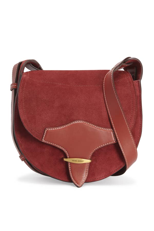 Isabel Marant Botsy Saddle Suede Crossbody Bag Neiman Marcus