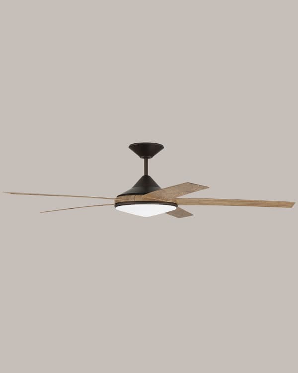 Satin Brass Ceiling Fan with Acrylic Blades Neiman Marcus