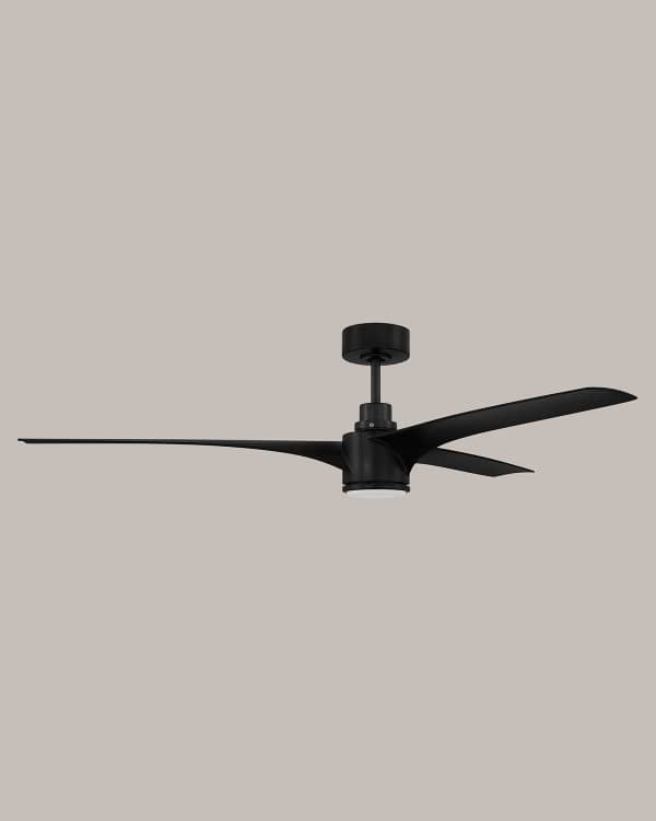 Satin Brass Ceiling Fan with Acrylic Blades Neiman Marcus