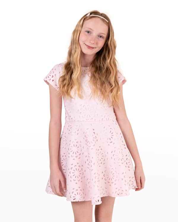 Zoe Girl's Melinda Netted Crochet Dress, Size 7-16 | Neiman Marcus